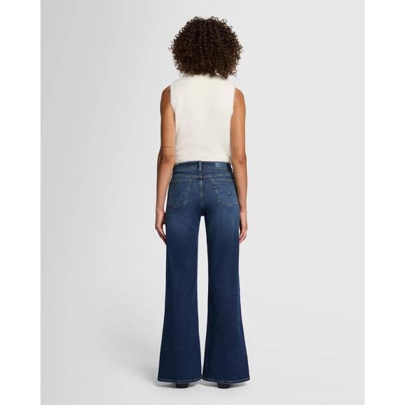 NWT 7 for All Mankind Luxe Vintage Lotta Jean Cisco Dark Wash High Rise Size 31 - Picture 2 of 9